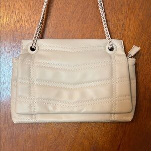 Chic Beige Quilted Shoulder Bag Beige Chain Strap